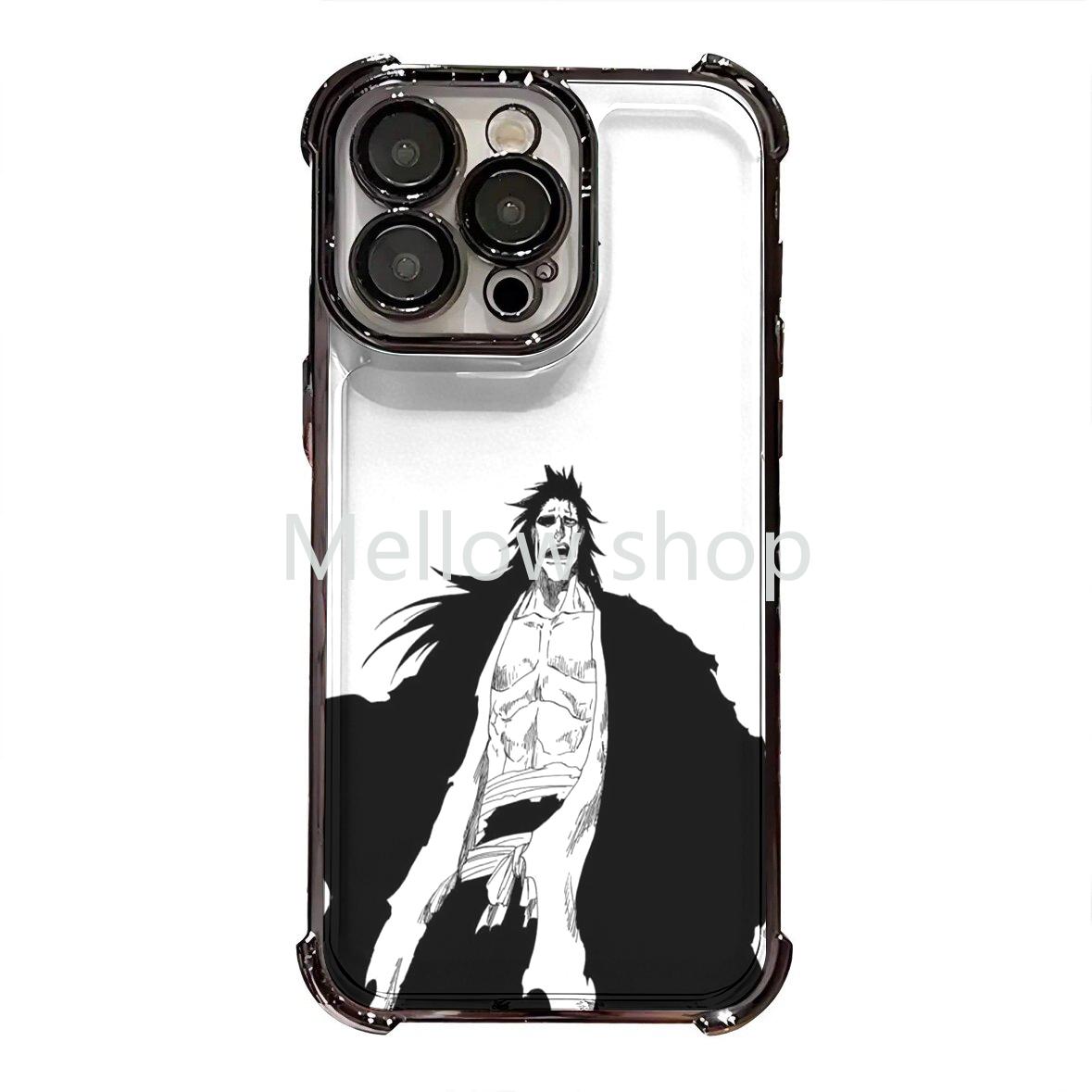 BLEACH Ichigo Kurosaki Black and White Manga Phone Case, Perfect Gift for Fans, Shockproof TPU Cover for iPhone 17, 16, 15, 14, 13, 12, 11, Pro, Pro Max, Air, Plus | Samsung Galaxy S23, S24, S25, S26, Plus, Ultra