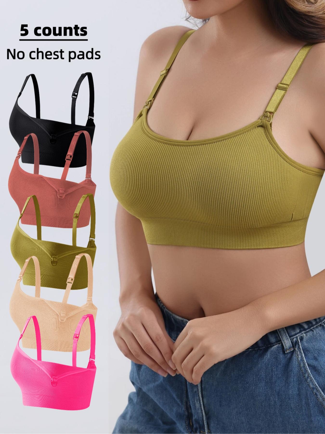 Maternity Solid Color Adjustable Strap Pregnancy Prenatal Nursing Bra, Comfortable Breathable Nursing Bra, Valentine's Day Gift, Maternity Underwear Pregnancy for Women, Nursing Bras, Nursing Accessories