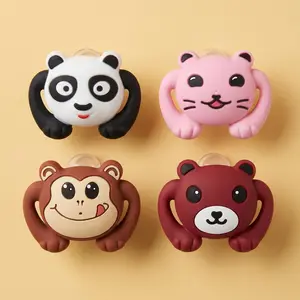 4 Pieces/pack Baby Animal Soothing Pacifiers, Full Silicone Pacifier Soother, Ideal Gift for New Parents, Comfortable & Safe Design