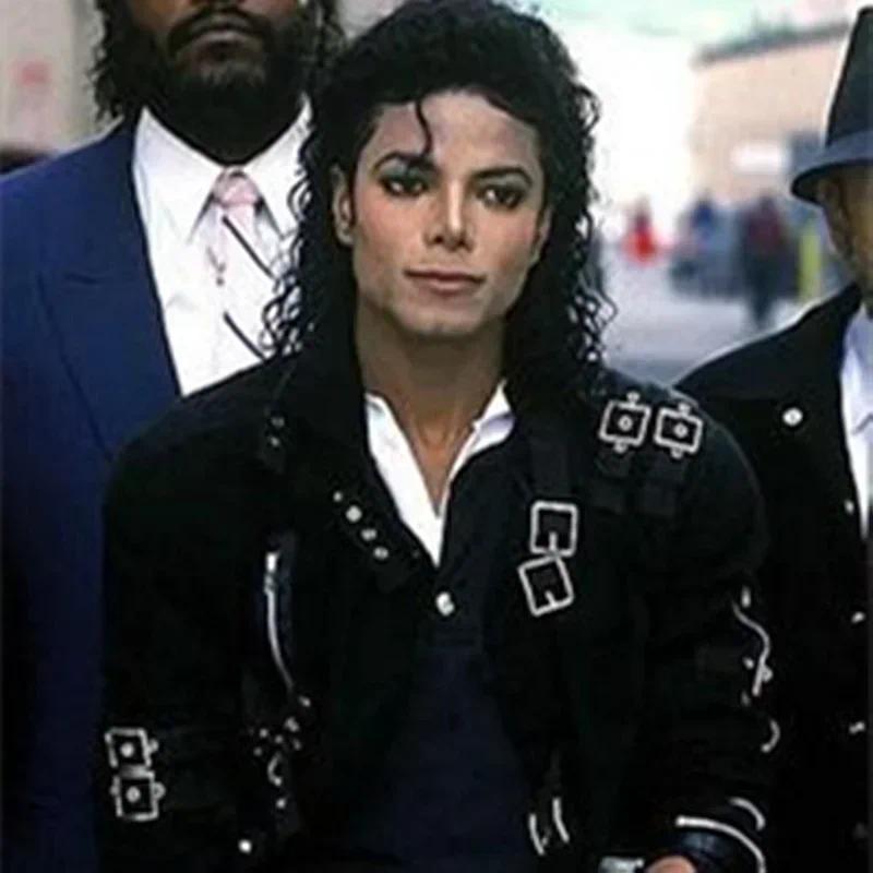Rare MJ Michael Jackson Black Slim BAD Jacket Costume Clothing for Man Adore Stars Impersonator