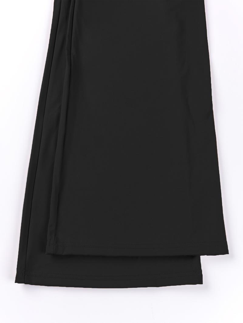 Women's High Waisted Elastic Wide Leg Pants, Loose Straight Fit, Perfect for Yoga and Pilates, Comfortable Daily Wear, Athleisure Style Bottoms