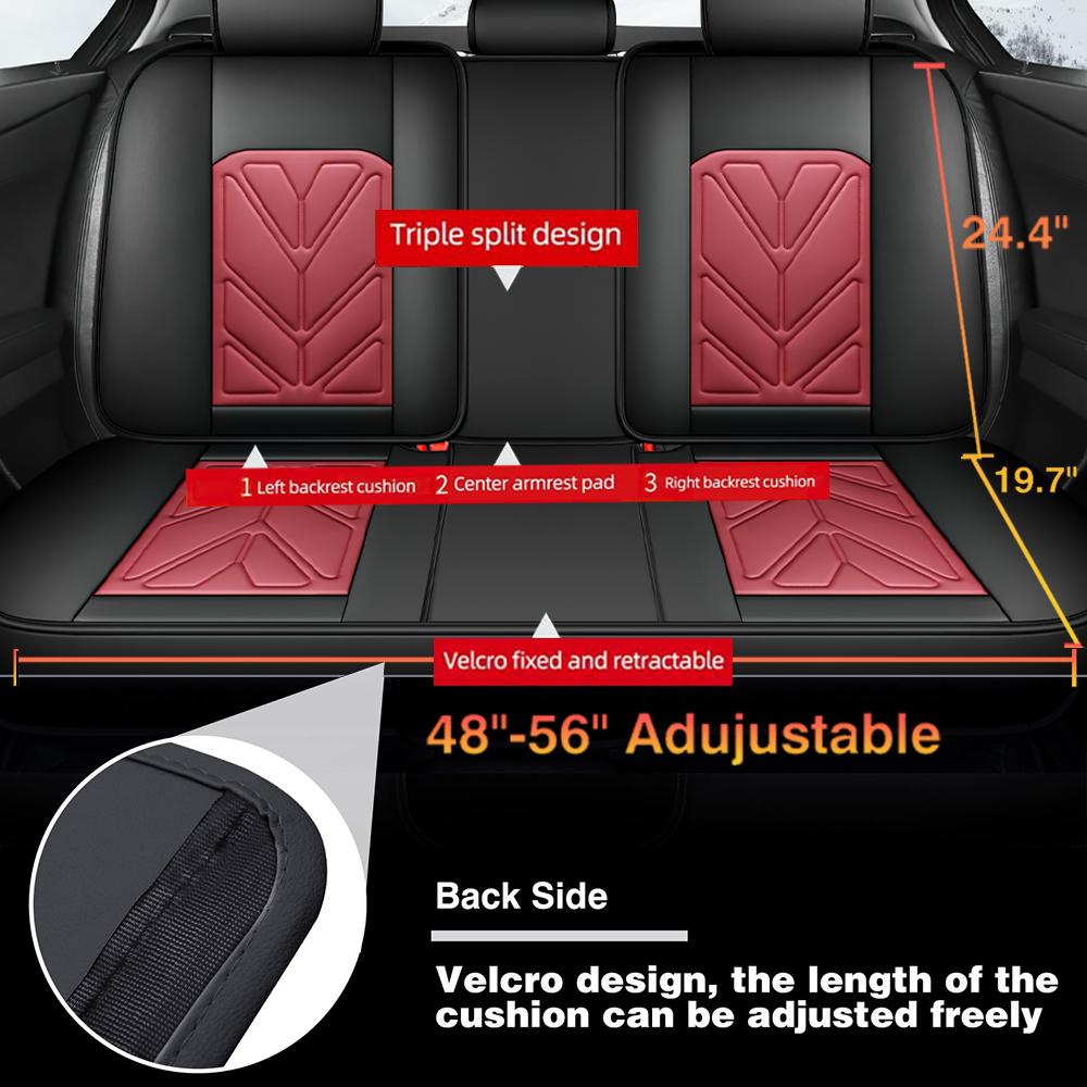 Arespark 5 Seats Car Seat Covers Full Set Waterproof Nappa Leather 40/60 Spilt Bench Cover Universal For Nissan /Honda /Civic /CRV /Hrv /Kia /Sorento /Toyota /Corolla /4Runner /Camry /Hyundai /Mazda (Full Set) Arespark 5 Seats Car Seat Covers Full Set Waterproof Nappa Leather 40/60 Spilt Bench Cover Universal For Nissan /Honda /Civic /CRV /Hrv /Kia /Sorento /Toyota /Corolla /4Runner /Camry /Hyundai /Mazda (Full Set)