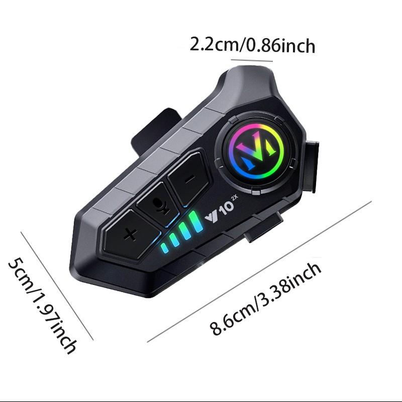Y102x Motorcycle Helmet Headset, Bluetooth-compatible Intercom, Waterproof Ipx6, 1000mah Battery, Voice Control, Enhance Safe Riding Experience