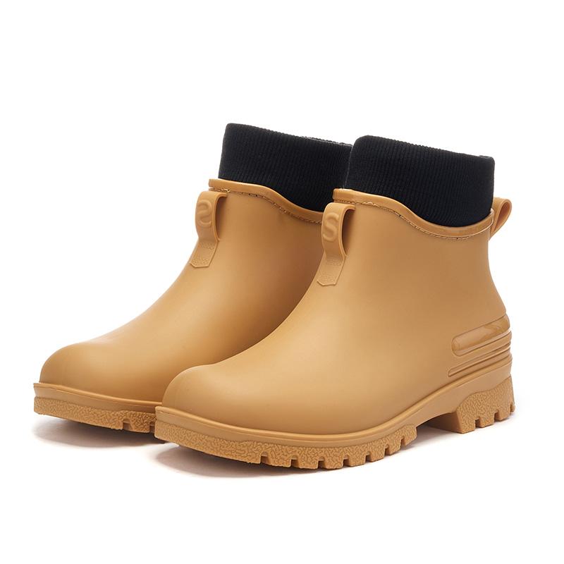 Unisex Warm Rain Boots, High Elastic Non-Slip Sole, Comfortable Slip-On Shoes for Outdoor Daily Use, Waterproof Outdoor Footwear