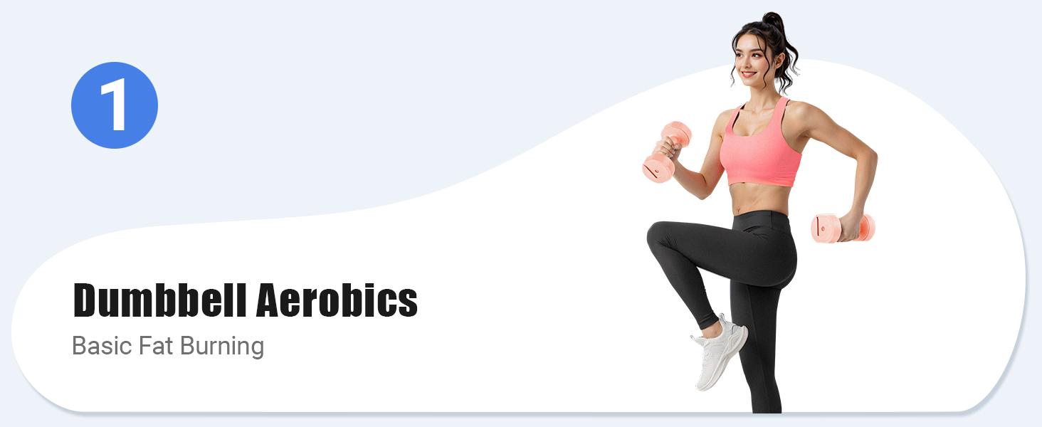 MERACH Adjustable Dumbbell Set, 4 in 1 Free Weights Dumbbells Each 2.2-8.8LBS Hand Weights for Women Soft Rubber Handle for Home Gym Exercise Training