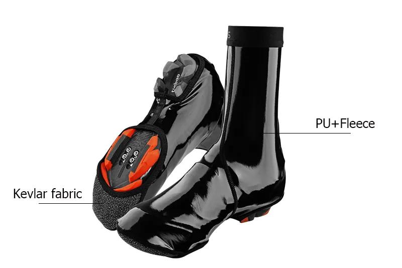 ROCKBROS Winter Cycling Shoe Covers Men's Warm Bike Shoe Cover Water Resistant Windproof Bicycle Overshoes for Mountain Road Bike