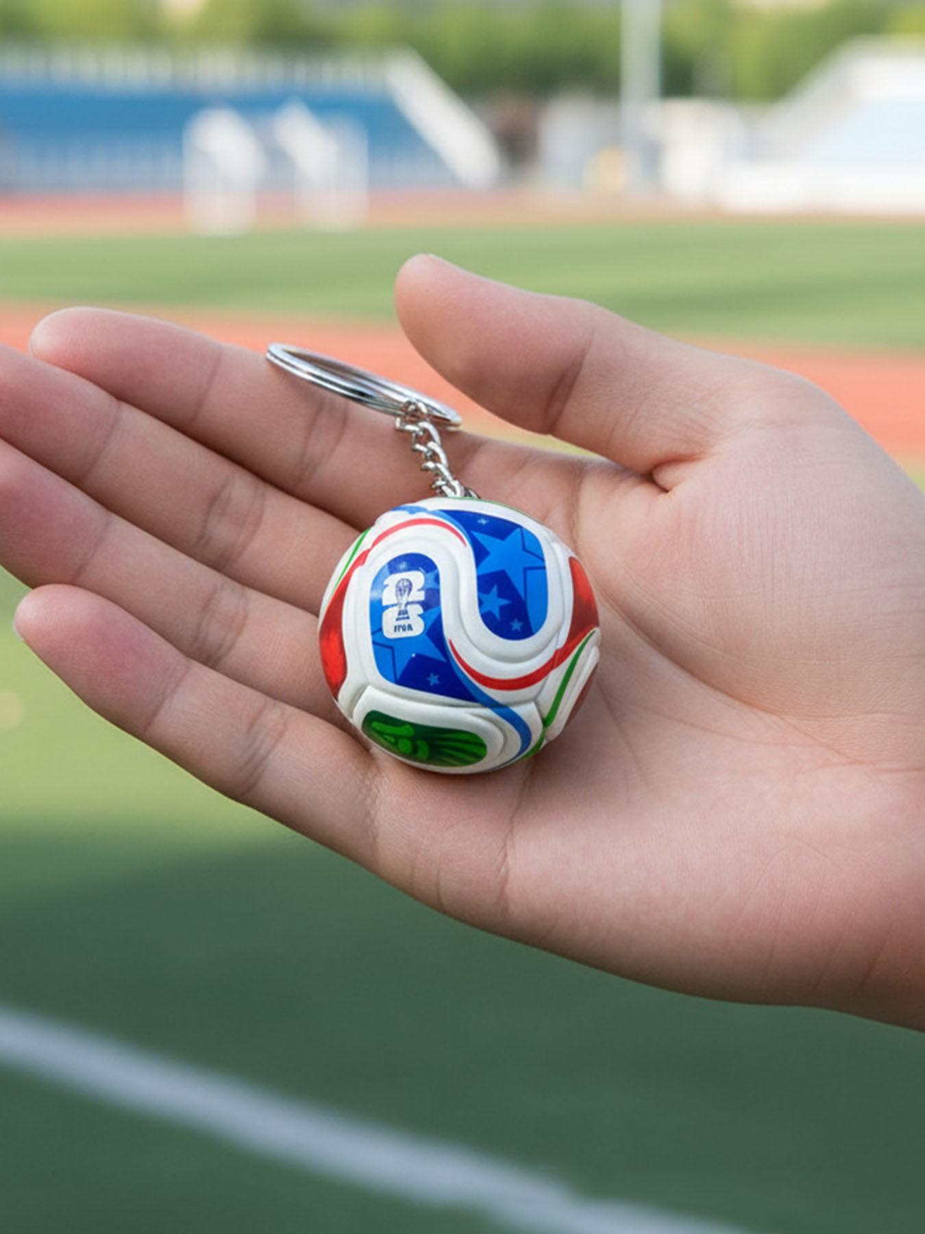 Football Keychain Pendant, Detailed Trophy Decoration, 2026 Usa Canada Mexico World Cup Memorial Gift, Unisex Present, Stylish Keychain