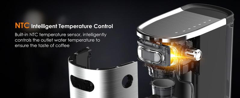 COWSAR Espresso Machine 20 Bar, Semi-Automatic Coffee Maker with Milk Frother Steam Wand, Nespresso Capsule Compatible, 45 oz Removable Water Tank for Cappuccino, Latte, Home,1350W