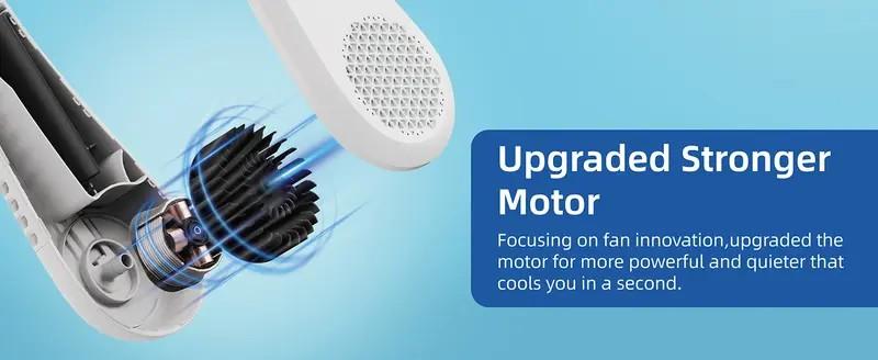 Portable Neck Fan-5200mAh Rechargeable USB-Powered Cooling Fan With 3 Speed Hands Free Bladeless For Tent, Outdoor - Battery Powered Fan(4-16Hrs) - Compact & Lightweight For Picnic, BBQ, Fishing, Travel, Jobsite Portable Neck Fan-5200mAh Rechargeable USB-Powered Cooling Fan With 3 Speed Hands Free Bladeless For Tent, Outdoor - Battery Powered Fan(4-16Hrs) - Compact & Lightweight For Picnic, BBQ, Fishing, Travel, Jobsite