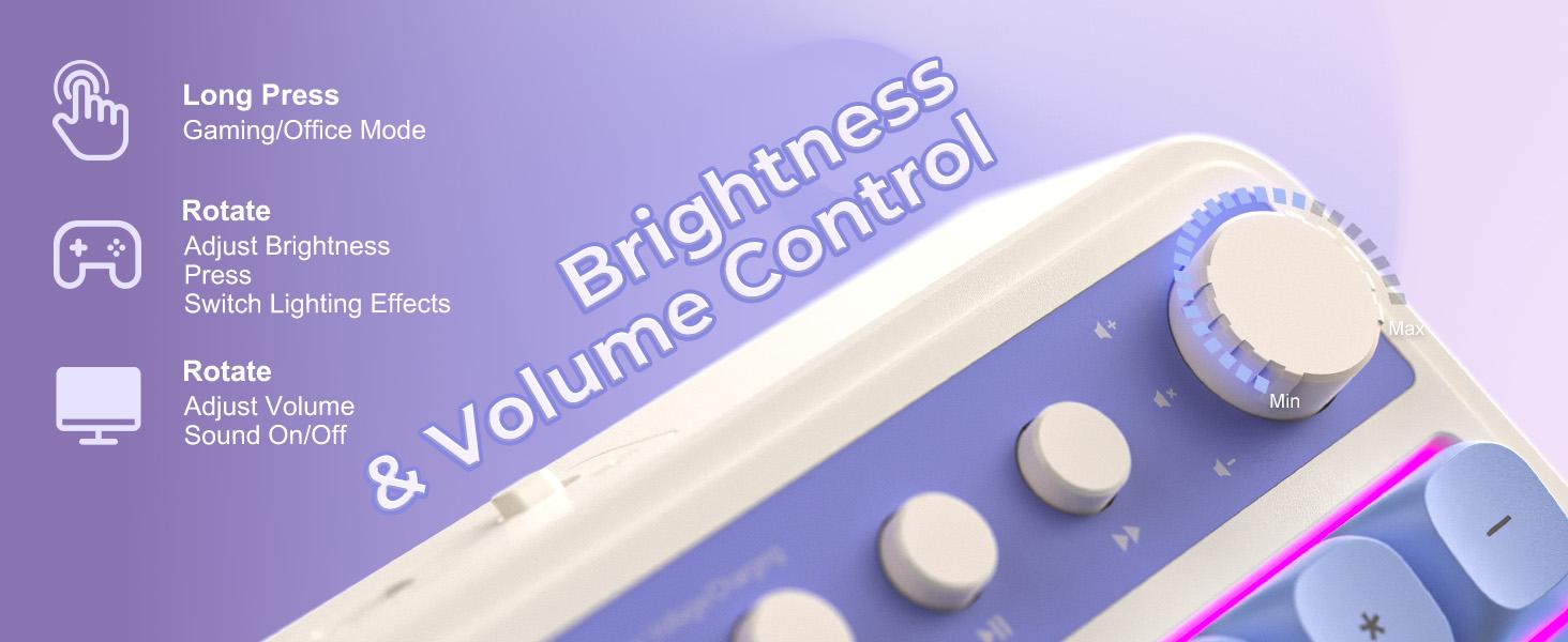 【TOP】AULA S99 Key Keyboard, Tri-Mode Bluetooth/2.4GHz/USB-C Cute Creamy Gaming Keyboard with Number Pad RGB Backlit, Media Knob Custom Mechanical Feel Computer Keyboard for MAC Xbox PC Gamer -Fixed Keycaps & Switches (Non-Replaceable) 【TOP】AULA S99 Key Keyboard, Tri-Mode Bluetooth/2.4GHz/USB-C Cute Creamy Gaming Keyboard with Number Pad RGB Backlit, Media Knob Custom Mechanical Feel Computer Keyboard for MAC Xbox PC Gamer -Fixed Keycaps & Switches (Non-Replaceable)