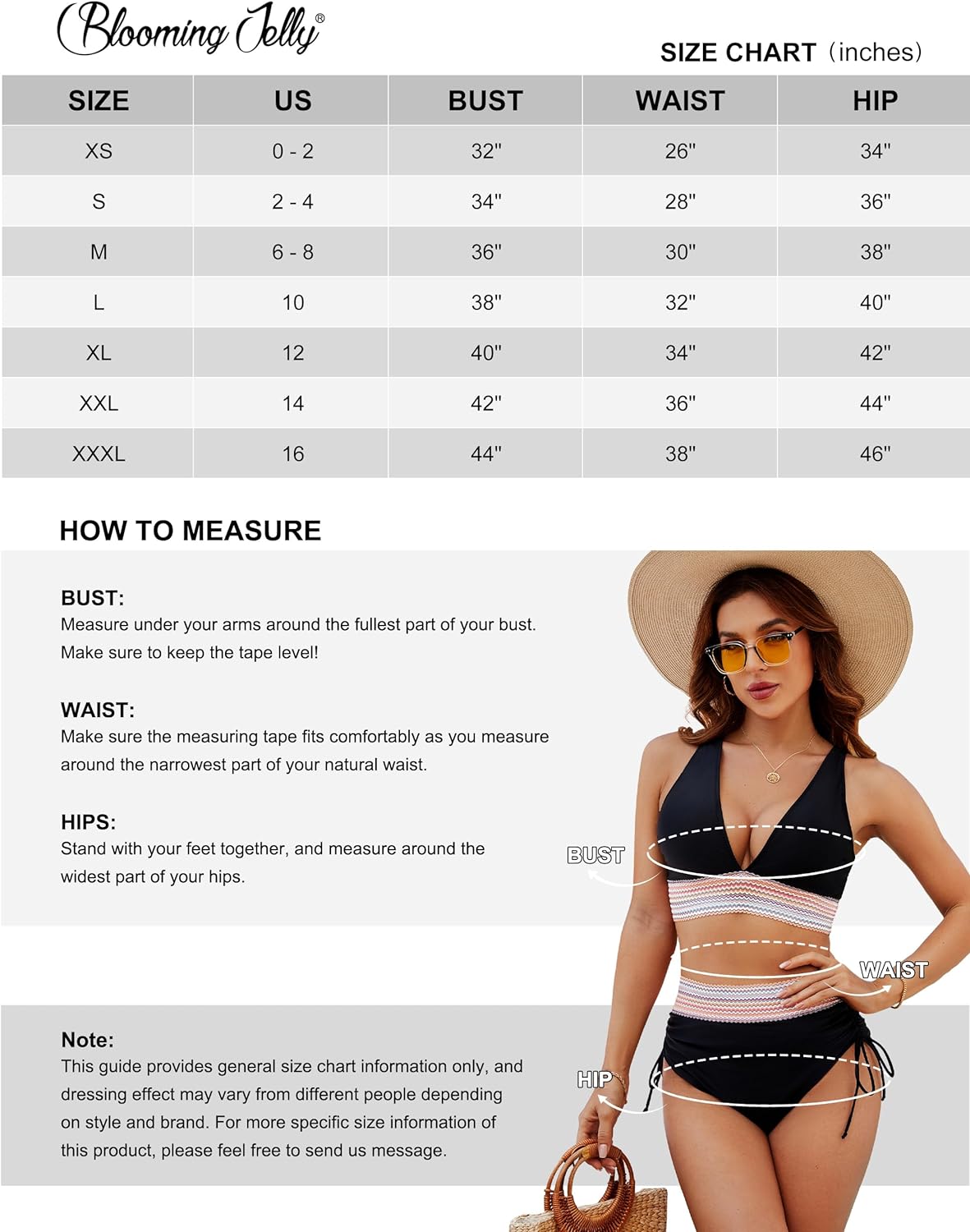 Blooming Jelly Women 2-pieces Stylish mom High Waisted Bikini Sets Tummy Control Swimsuits with Adjustable Wide Shoulder Straps Color Block  Drawstring Bathing Suit