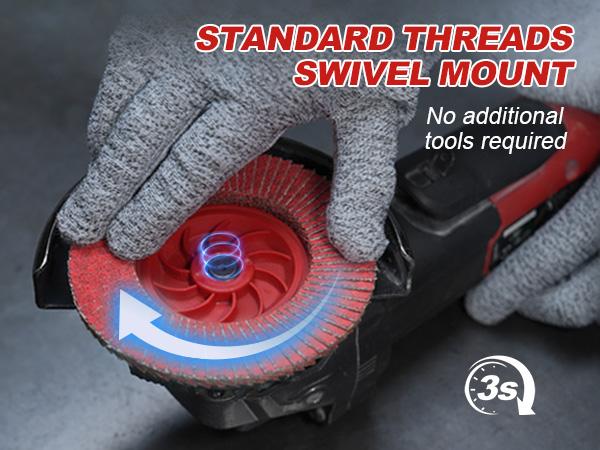 EZARC Ceramic Flap Discs, 4-1/2" x 7/8" Ceramic Grain Flap Sanding Disc, Type 27 Heavy Duty Abrasive Trimmable Grinding Wheel for Stainless Steel