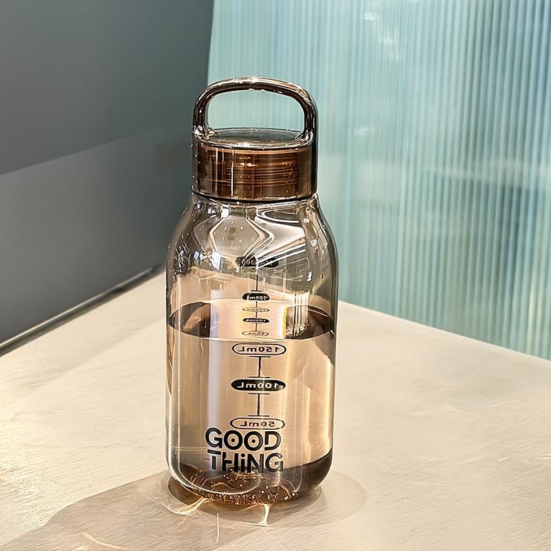 Minimalist Transparent Plastic Water Bottle with measurement marks , Leak-Proof, High-Temperature Resistant, Portable Tumbler for School, Home, Office, Car cup，Travel， Outdoor & hiking, Convenient Carry, Durable and Stylish for Everyday Use