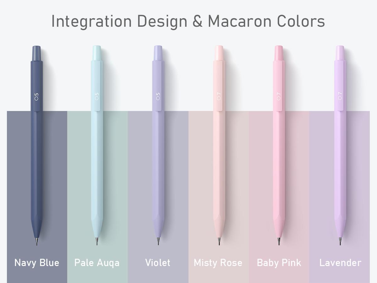 Nicpro 39 Pack Aesthetic School Supplies with Big Capacity Pen Case, 12 Color Pastel Highlighters, 5 Quick Dry Retractable Black Ink Pens, 6 Pastel Mechanical Pencil 0.5 & 0.7 mm for Student Stationary