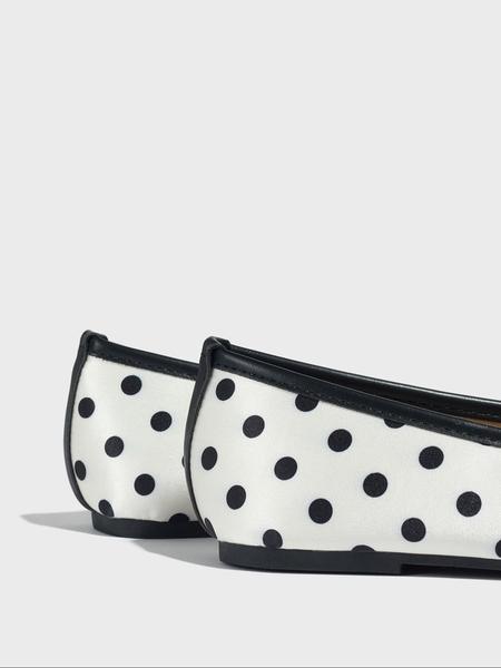 Women's Square Toe Mary Jane Shoes, Polka Dot Design, Comfortable Lightweight Flat Casual Shoes for Fall Winter, Mary Jane Flats