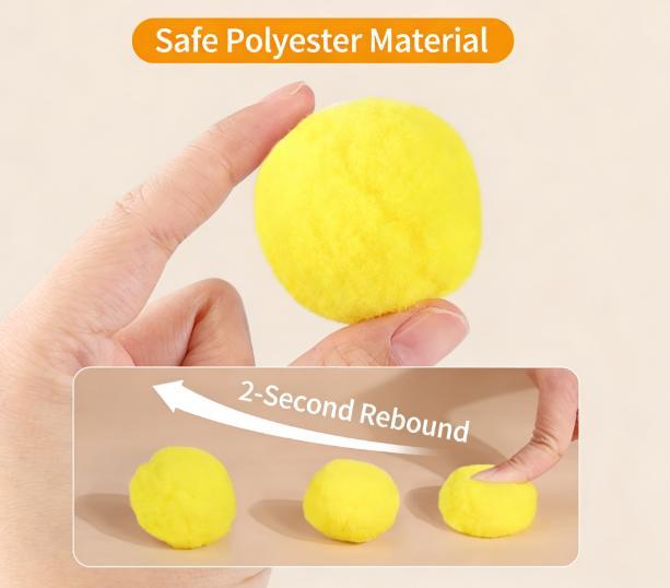 21Pcs Cat Ball Toy Launcher Gun,Cat Balls Fetch Toy,20Pcs Plush Fuzzy Balls Launcher Cat Toy for Cats with 1 Gun,Funny Interactive Cat Toys for Bored Indoor Adult Cats,Cute Kitten Kitty Toys