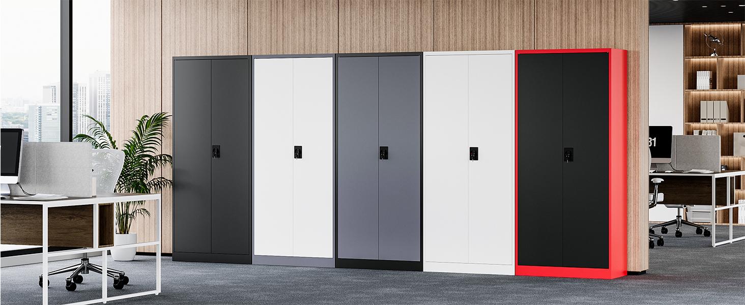 Yizosh Metal Garage Storage Cabinet with Locking Doors and 2 Drawers, Heavy Duty Steel Tool Cabinet with Pegboard, 71" - Lockable Cabinets for Garage, Warehouse, Basement