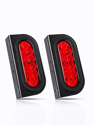 Nilight 6 Inch Oval Trailer Tail Light with flush Mount Grommets Plugs w/Mounting Brackets 2PCS Red Waterproof Stop Brake Turn Trailer Lights for RV Truck  dealsforyoudays Led Blinker