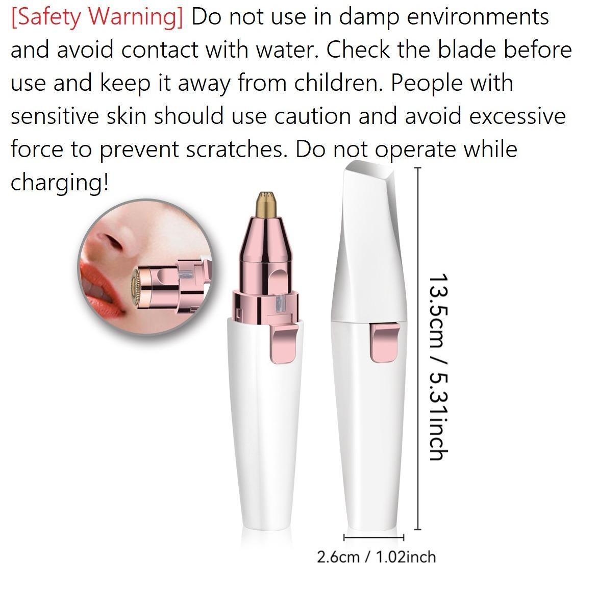 Portable Electric Eyebrow Trimmer, 2-In-1 Facial Hair Remover, LED Light Lip & Face Grooming Tool, Travel-Friendly, Perfect Gift for Girlfriend Mom