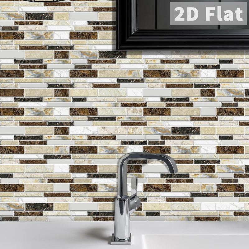 Marble Pattern Wall Sticker, Self-Adhesive Peel-and-Stick Waterproof and Oil-Proof Wall Decal for Kitchen, Bathroom, Home Office and Dormitory, Marble Backsplash Wallpaper