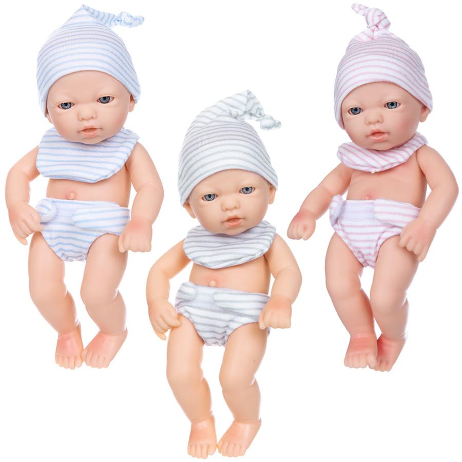 7 Inch Mini Reborn Doll, 1 Set Realistic Newborn Doll with Clothes & Hat, Soft Touch Waterproof Doll, Perfect Soft Cuddly Gift for Children, Lifelike Newborn Doll