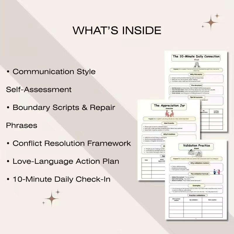 Talk to Me Better Couples Relationship Healing Workbook, Improve Communication, Enhance Intimacy, Resolve Conflicts, Self-Reflection Exercises