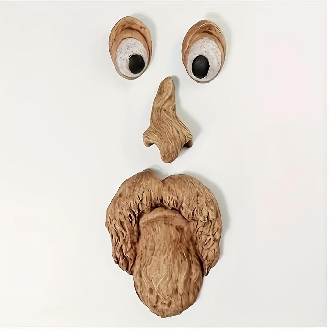 Funny Tree Face Decoration 3D Weird Old Man Tree Hug Sculpture, Outdoor Garden Art Ornament, Waterproof Resin Tree Hanging Decor