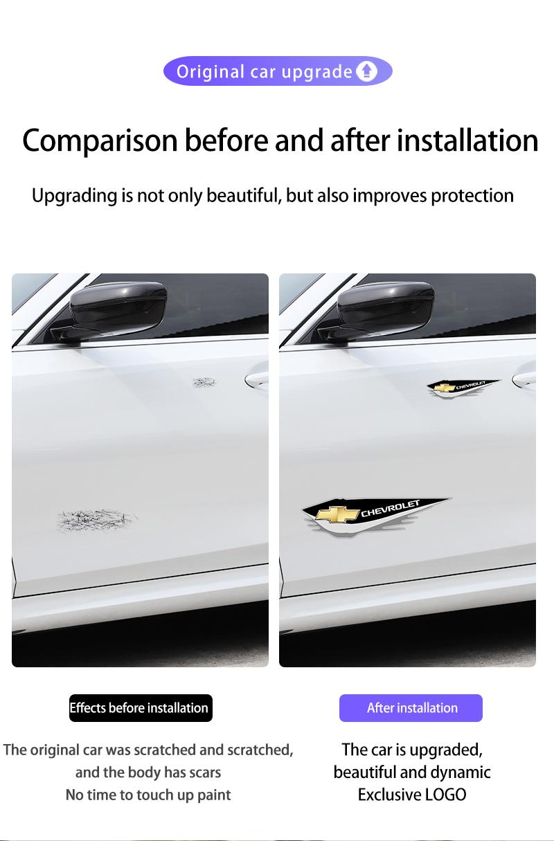 Car Body Decal Stickers Styling Emblem Accessories For Chevrolet Cruze Malibu Colorado Suburban Equinox Blazer Trax Camaro Spark Bolt Captiva Silverado Tahoe SS Impala Spin Onix Cobalt Traverse Montana
