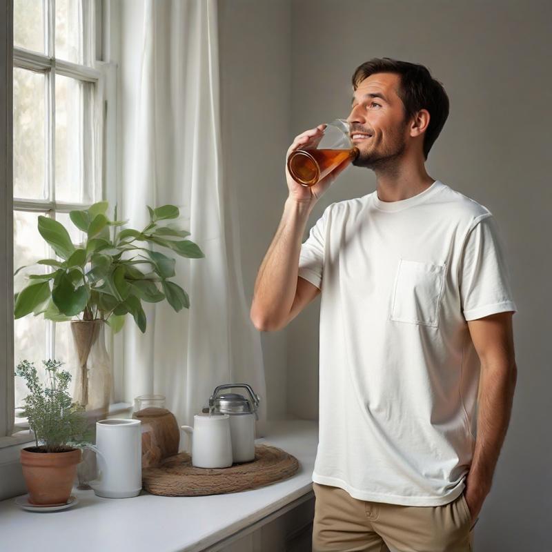 Kidney Tea with Ginseng and Six Treasures Tea, Health-Beneficial Longan and Goji Berry Tea, Red Dates and Black Mulberry Tea, Organic Kidney Purification Herbal Tea (Suitable for Both Men and Women to Drink)