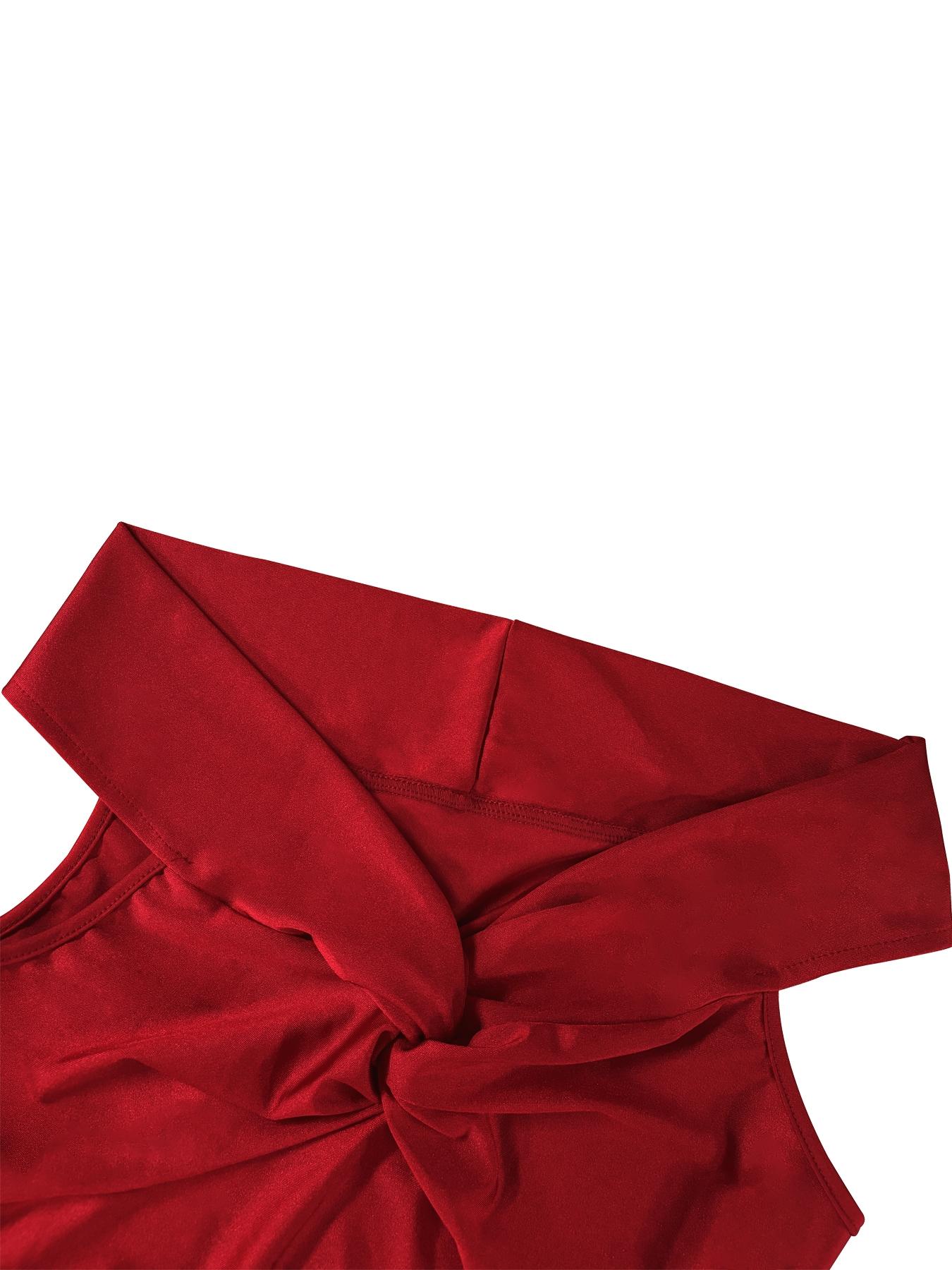 Women's Elegant Off-Shoulder Bodycon Dress, Ruched Details, High Slit, Asymmetrical Hem, Suitable for All Seasons