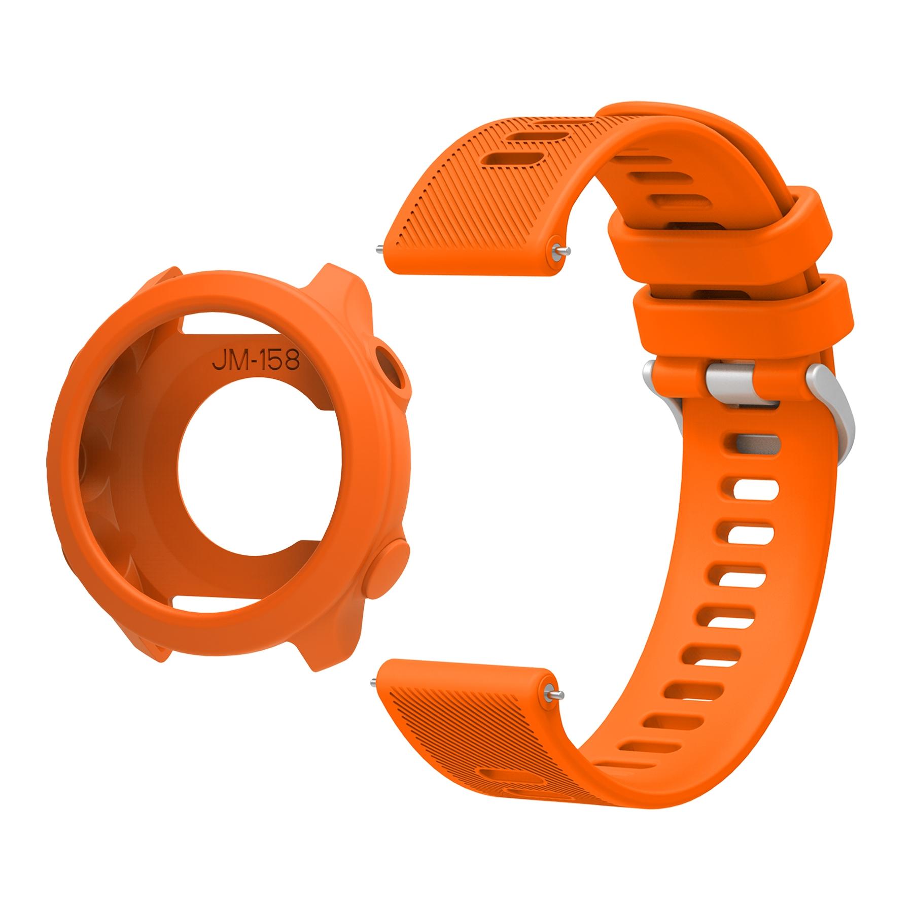 Silicone Watch Band and Case for Garmin Forerunner 158, Soft Skin-Friendly, Waterproof, Multiple Colors, Unisex, Sporty and Casual