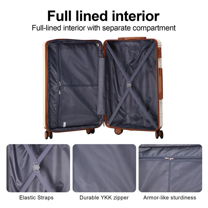 AAIVV 4-Piece Luggage Set 13/20/26/28in Expandable ABS Travel Suitcase Set with Double Spinner Wheels TSA Lock Durable Hardshell Luggage Sets Gift for Back to School - Luggagesets