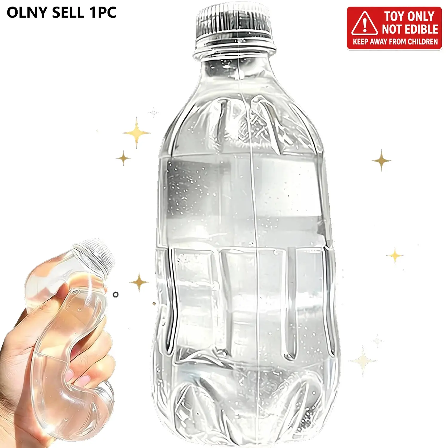 Shapeable Mineral Water Bottle Squeezing Toy Soft Mineral Water Bottle Handmade Ball Pinching Fun Thin Leather Stress Relief Toy Non Rebound Ventilatory Toy