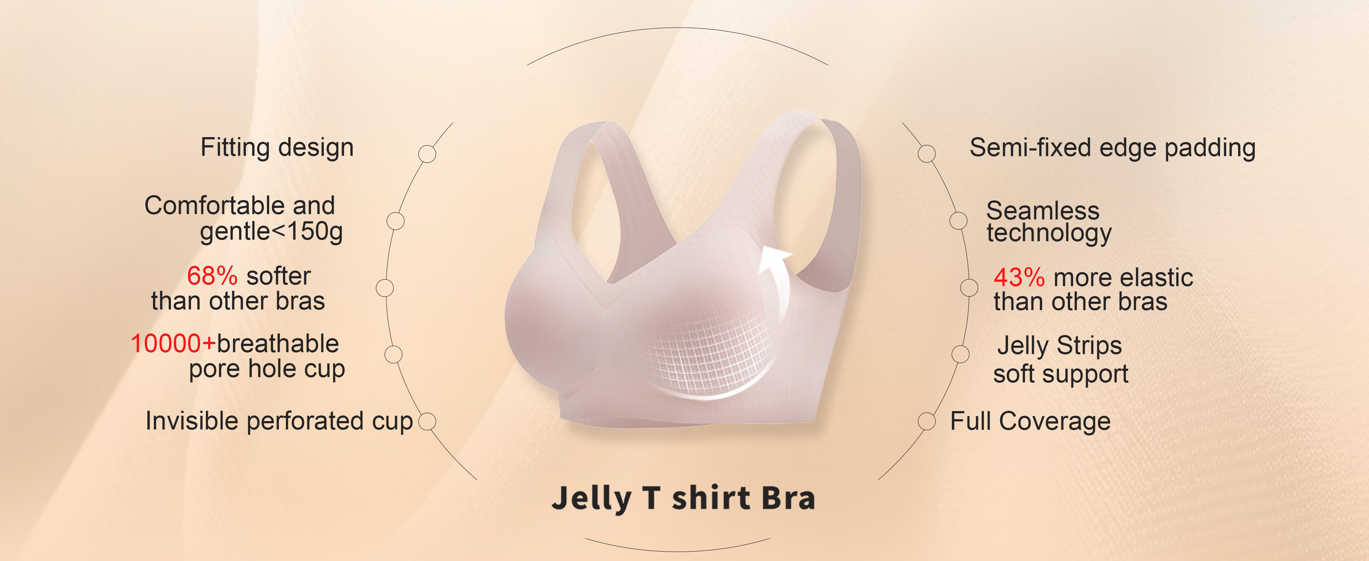 Soft Intention Women's Seamless Bra Wireless Soft Bralette Full Coverage Push Up T-shirt Comfortable Everyday Wear Supportive Sports Bra