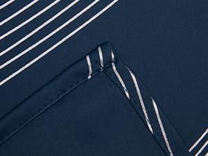 Deconovo Blackout Curtains(2 Panels, Silver Print Wave Striped Pattern) - Thermal Insulated,Soundproof Drapes with Grommet for Living Room & Bedroom