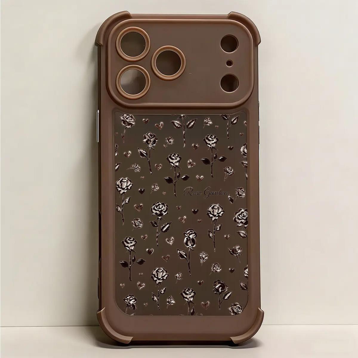 Rose Garden Floral Print Phone Case | Elegant Simple Design for iPhone 13 14 15 16 17 Pro Max