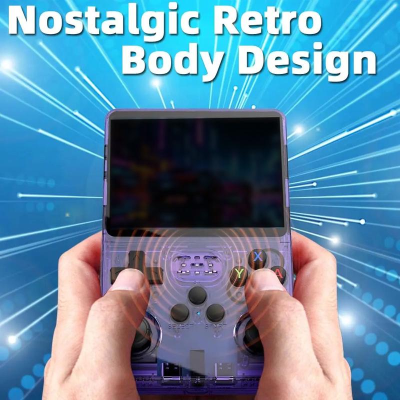 R36S Handheld Game Console, R36S Retro Handheld Game Console, 3.5-inch Retro Handheld, with 32G+64G Built-in 15000+ Classic Games, Game Consoles Protection White Electronic Gift Set