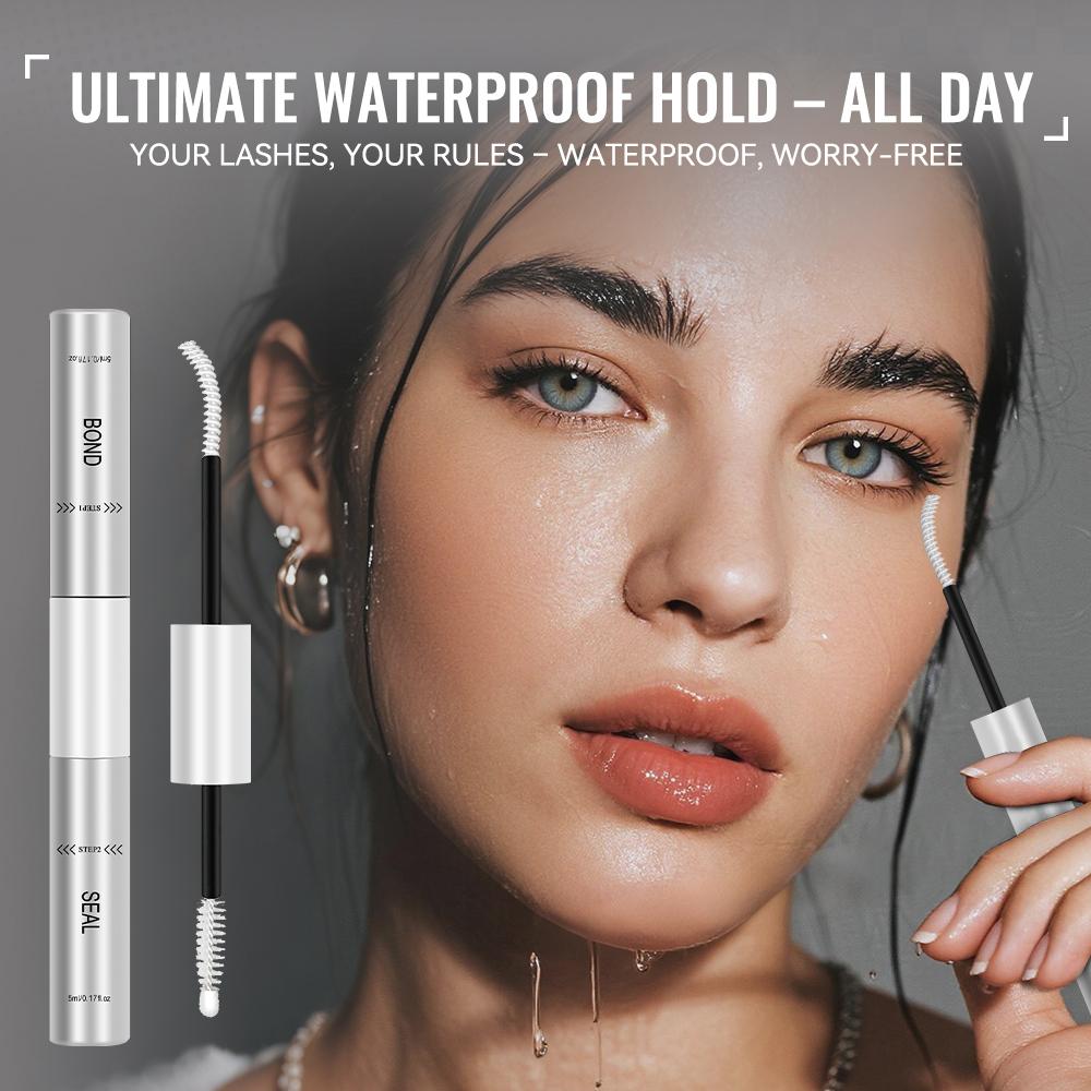 AiryCute Lash Kit Essentials | Strong Hold, Waterproof & Remover-Safe for Flawless Lashes Latex-Free Waterproof Bond Seal & Remover for Sensitive Eyes - Biotin&VE Ingredients - Long Lasting Formula - Pool-Proof Rainy Day Proof
