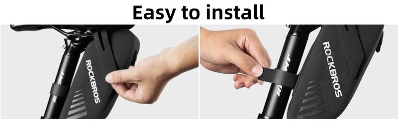 ROCKBROS Bike Bag - Waterproof 0.6L Seat/Frame Top Tube Bag, Lightweight, MTB/Road/Foldable Bikes