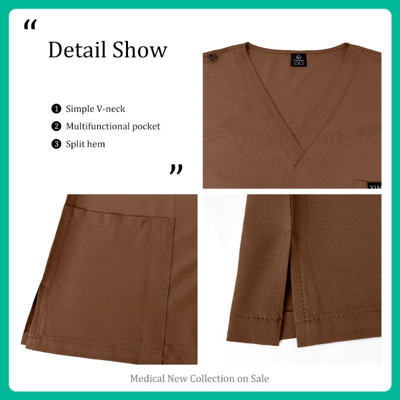 Comfortable Leisure Care Center Work Clothes Wholesale Price Clinical Uniform Woman Hospital Doctor Work Wear Nurse Clothing Short Sleeved Top Jogging Pants Set