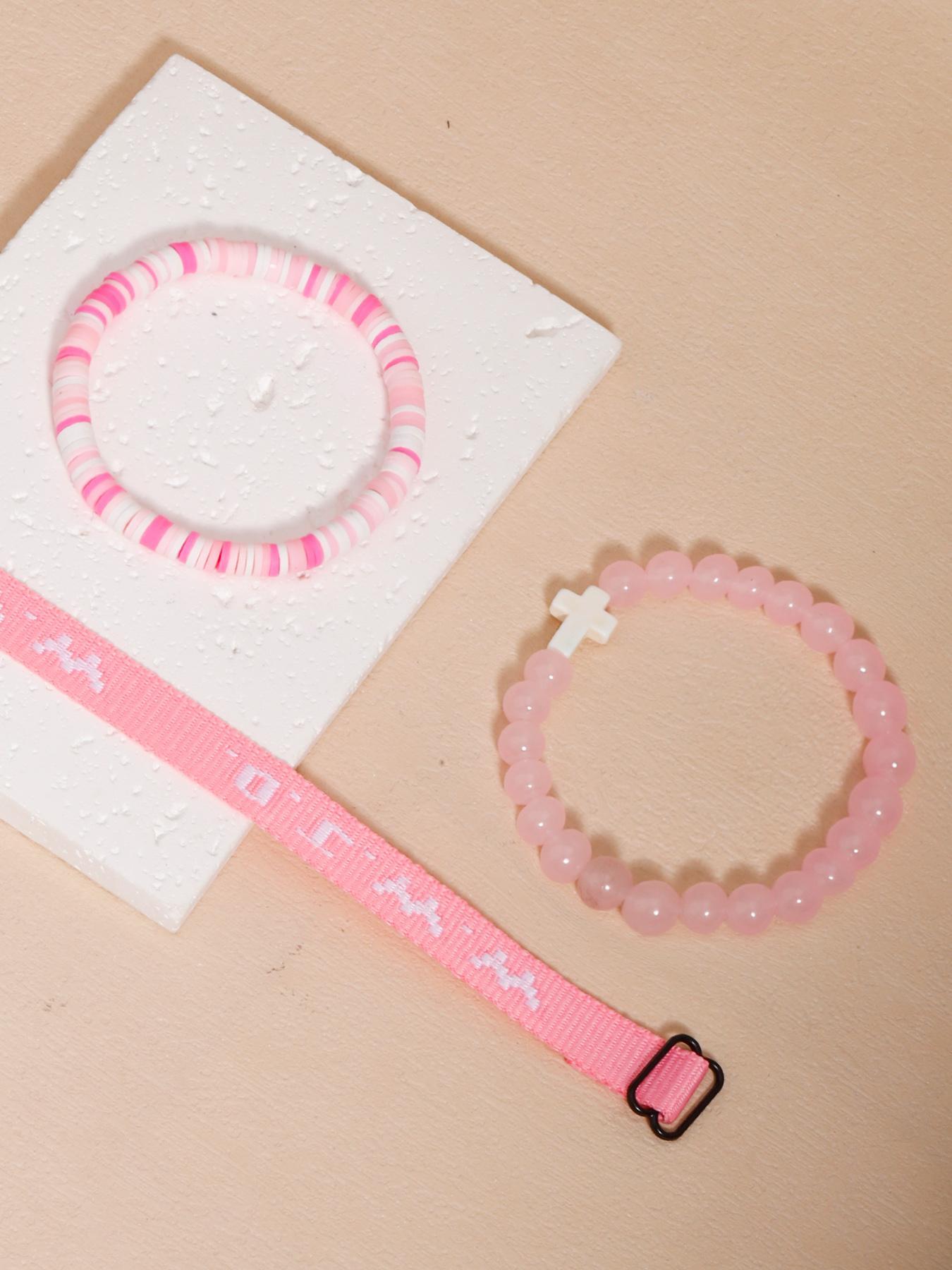 Wwjd Beaded Bracelet With Cross Charm, Exquisite Religious Jewelry Gift For Birthday