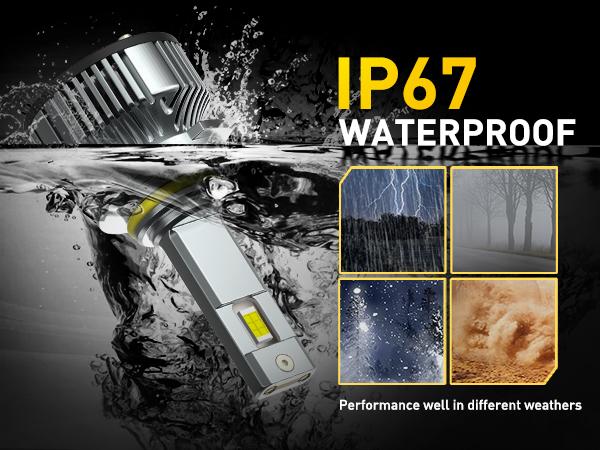 AUXITO 9005 Headlight Bulbs, 6500K White, 40000LM 1000% Brighter 9005 LED Bulb for High Beam Low Beam,9005/HB-3/HB3u Fog Light Replacement, Pack of 2