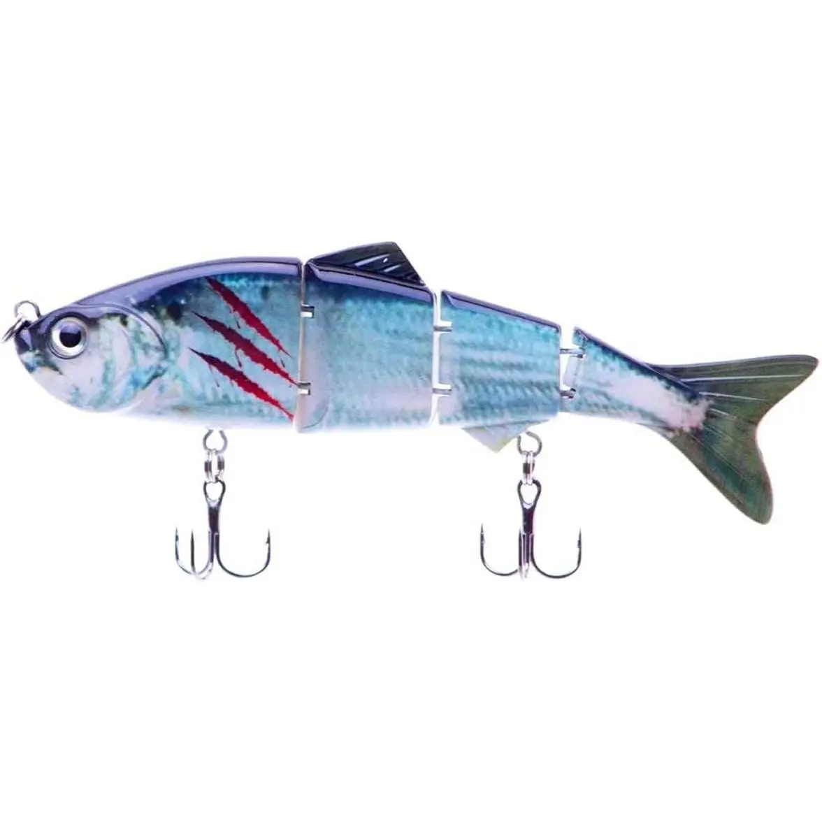 4.5" Summer Dancer Multi Jointed Swimbait Bass ing Lure  Hard Slow  Sinking Life Like Big Gizzard Shad Minnow Bluegill (4.5" Blue Herring INJ)