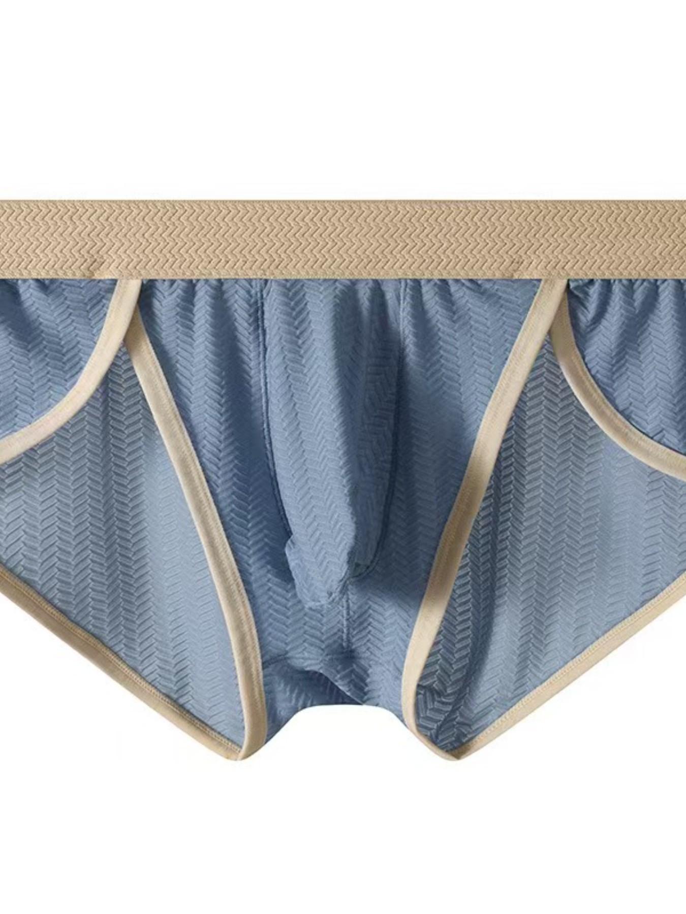 5-Pack High-Elastic Mesh Men's Low-Waist Trunk, Breathable Non-Restrictive, Plus Size Sexy Trendy Sports Underwear, All Seasons Casual Briefs