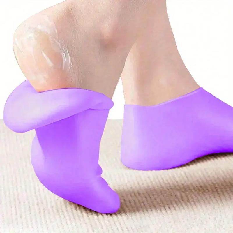 Women's Moisturizing Silicone Foot Socks, Anti-Friction Heel Protection, Ideal for Dry Cracked Feet, 1 Pair