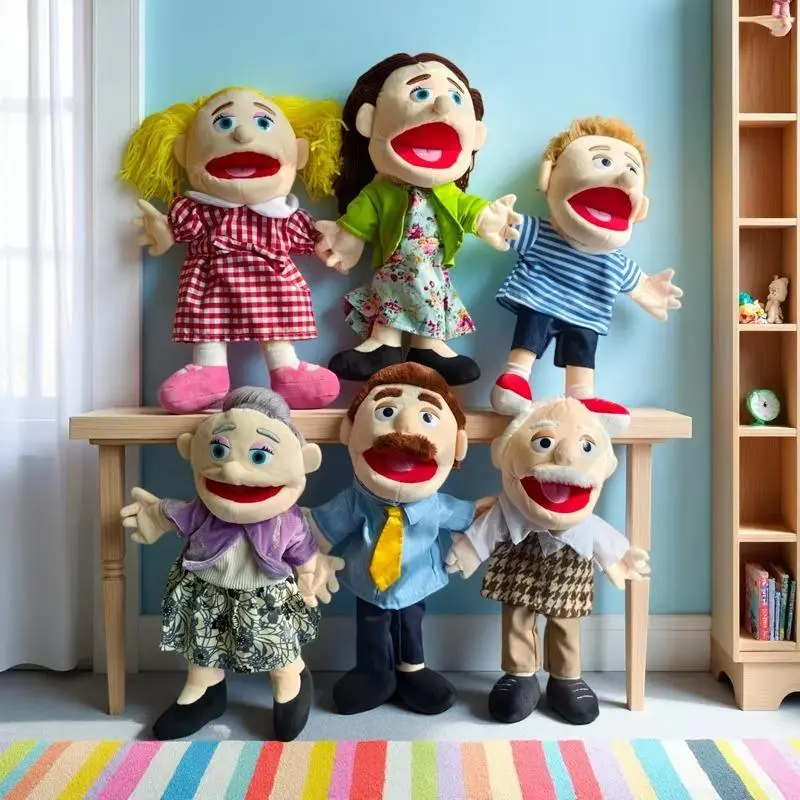 38cm Unisex Kids Full Body Soft Plush Hand Puppet - Role Play Prop, Character Stuffed Toy for Bedtime Stories, Fluffy Friends Stuffed Toys for Boys & Girls