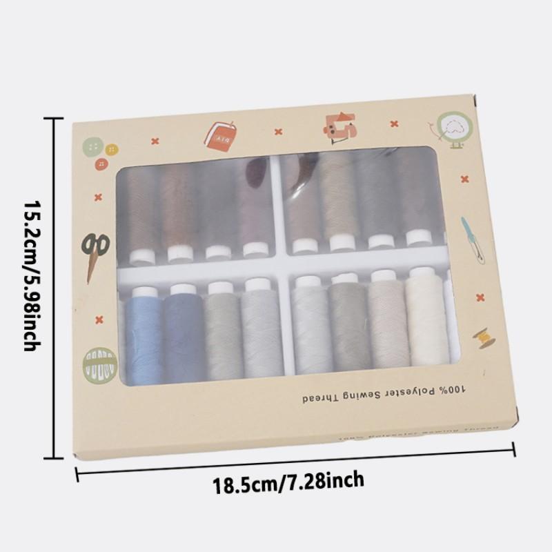100M 402 Multifunctional Sewing Thread, 100% High Strength Polyester Thread, Universal DIY Hand & Machine Sewing Thread, Household Tailoring Embroidery Craft Supplies