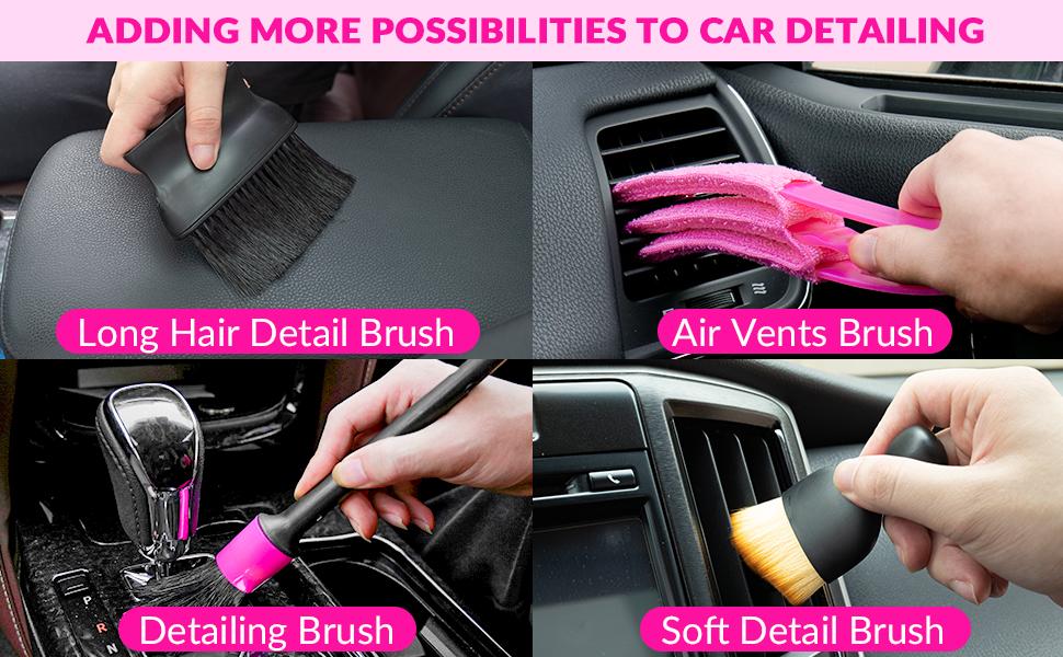 Thinklearn Car Detailing Kit with 8000Pa High Power Vacuum Cleaner, 7 Detailing Brushes, Microfiber Towels, and Storage Bag for Interior Car Cleaning Thinklearn Car Detailing Kit with 8000Pa High Power Vacuum Cleaner, 7 Detailing Brushes, Microfiber Towels, and Storage Bag for Interior Car Cleaning