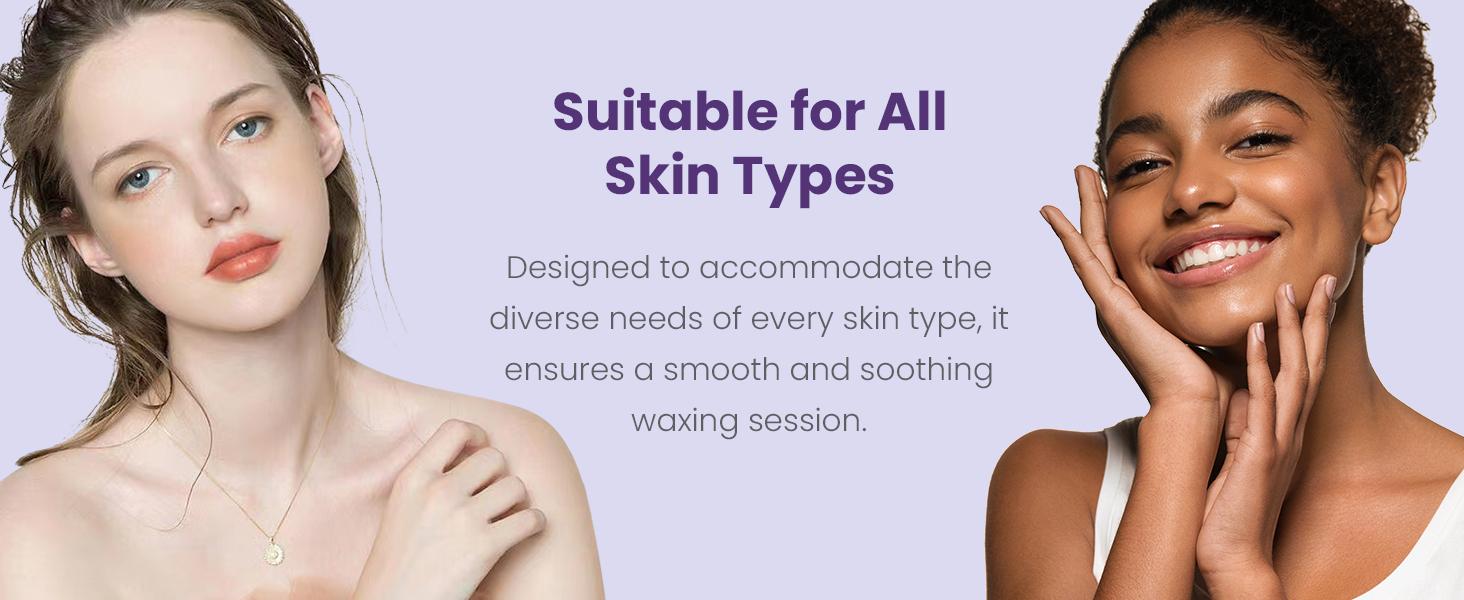 Sunvivi Waxing Kit Brazilian Wax Warmer for Hair Removal with 5 Bag Hard Wax Beads Digital Display Wax Melt Warmer Kit for Women Men Full Body