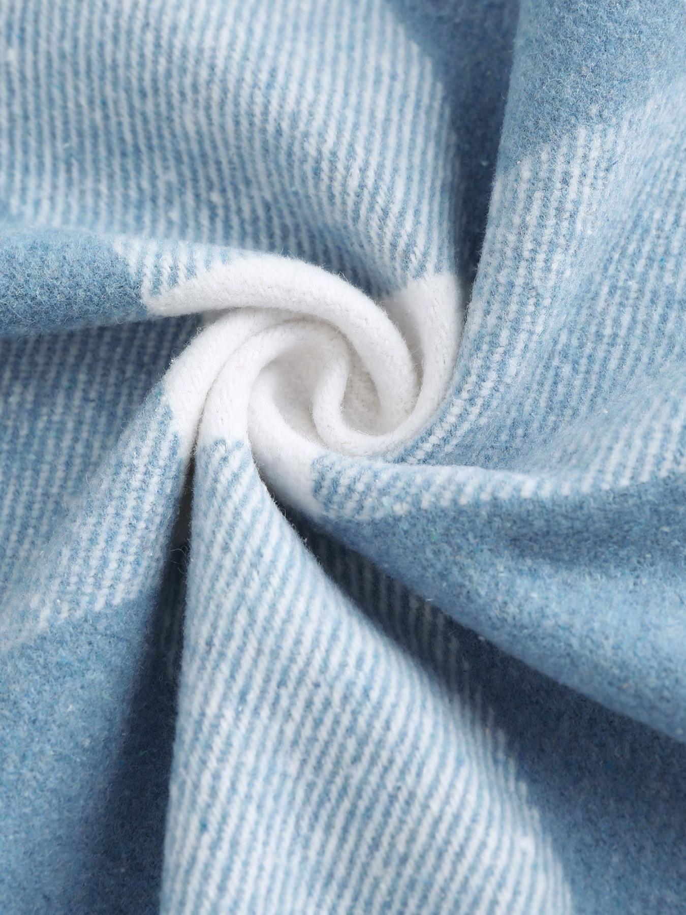 Men's Plaid Print Pocket Button Front Shirt, Regular Fit Casual Long Sleeve Collared Top for Fall & Winter, Men's Clothes for Daily Wear